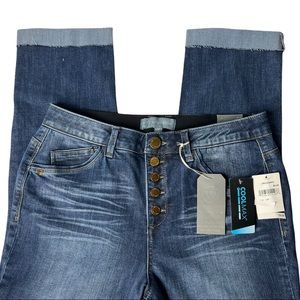 Wit & Wisdom Button up High Rise Skinny cuffed Jean